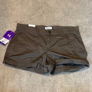 Boston Traders Brown Cuffed Shorts Size 14